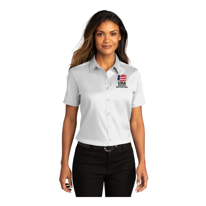 Port Authority® Ladies Short Sleeve SuperPro React ™ Twill Shirt (Officials)